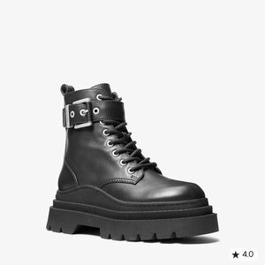 Michael Kors Colby Leather Combat Boot